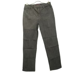 Gloria Vanderbilt Amanda Gray Heather Straight Leg Jeans 5 Pk Logo Size 14 Short